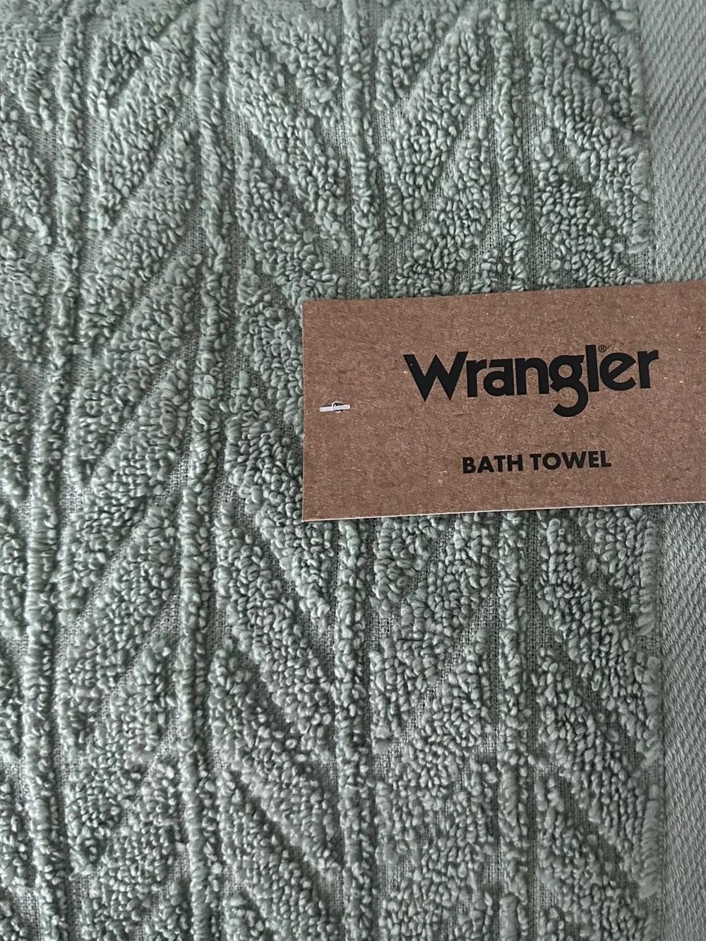 Wrangler 8 Pc Bath Towel Set NWT Broome Green Textured 2 Bath 4 Wash 2 Fingertip